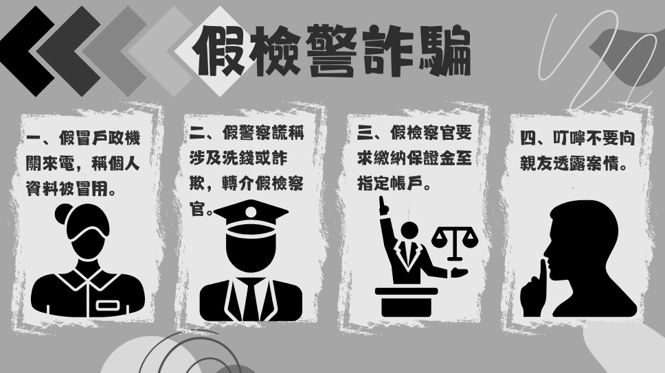 拆解假檢警詐騙步驟。（圖：打詐儀錶板畫面）
